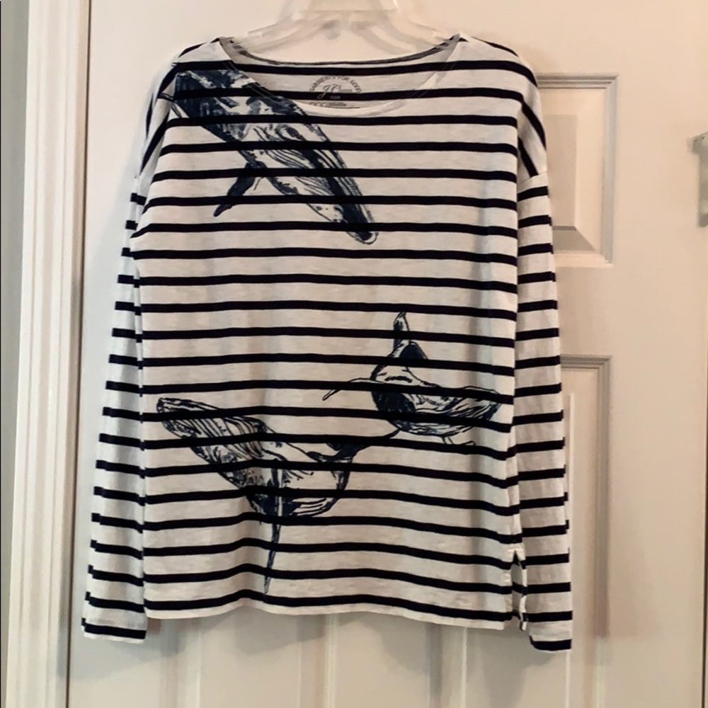 J Crew Garments for Good whale motif shirt